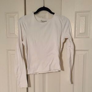 Abercrombie White Corded Long Sleeve